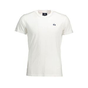 La Martina Crew Neck Embroidered Tee Men White T-Shirts